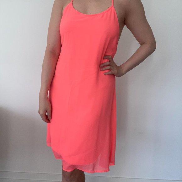 [NEW] Formal Hot Pink Open-Back Dress for Weddings/Prom - Picture 2 of 3